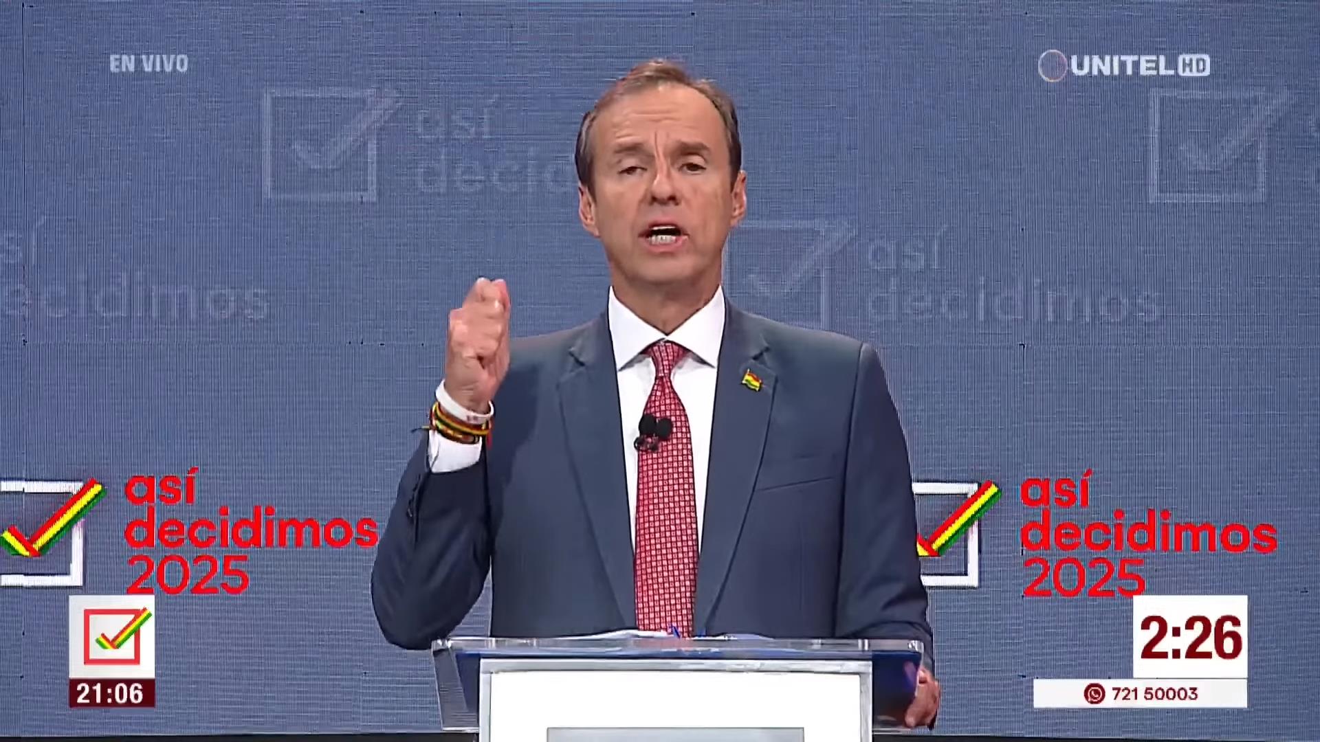 Jorge Quiroga plantea estabilización económica y reformas estructurales